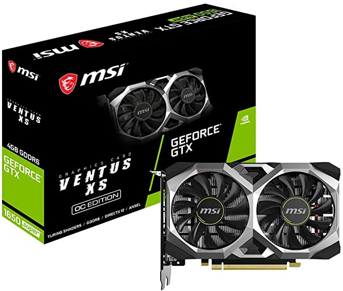 MSI Gaming Geforce GTX 1650 Super 128-Bit HDMI/DP/Dvi 4GB GDRR6 HDCP Support DirectX 12 Dual Fan VR Ready OC Graphics Card