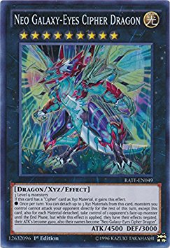 Neo Galaxy-Eyes Cipher Dragon - RATE-EN049 - Super Rare - 1st Edition - Raging Tempest