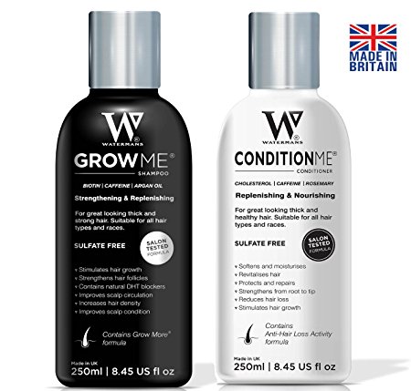 Hair Growth Shampoo and Conditioner by Watermans - Combo Pack - Best Hair Growth System for women and men