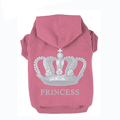 EXPAWLORER Princess Dog Cat Fleece Sweatshirt Hoodies