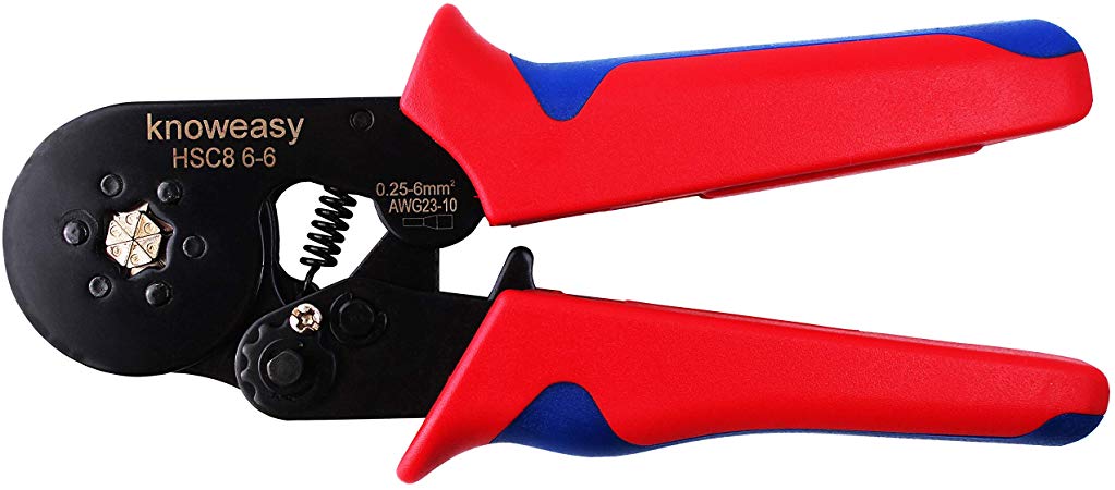 Hexagonal Crimper,Knoweasy Ferrel Crimping Tool Used for 23-10 AWG (0.25-6 mm²) Cable End Sleeves