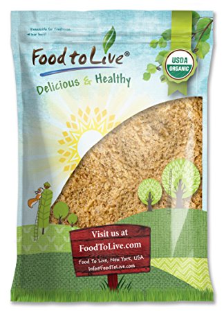Food To Live Organic Ground Golden Flaxseed (Cold-Milled, Raw Flax Seeds Powder / Meal / Flour, Non-GMO, Bulk) (4 Pounds)