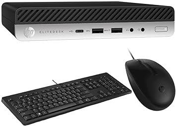 HP Elitedesk 800 G3 Mini PC Desktop, Intel Core i5-6500 3.2GHz Computer, 16GB RAM, 512GB SSD, VGA, DisplayPort, USB 3.0 Type-C, Wi-Fi, Bluetooth, Windows 10 Pro (Renewed)