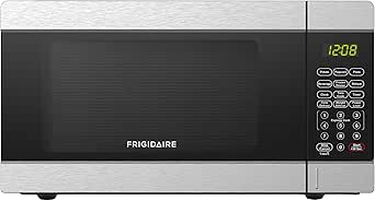 Frigidaire EMW112OAMZ Stainless Steel Microwave Oven, Multi Function, Programmable, 1.1 Cu Ft 1000-Watt, residential kitchen, Stainless