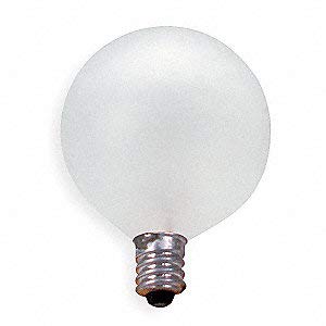 GE 60-Watt Incandescent G16.5 Globe Candelabra Base Soft White Light Bulb