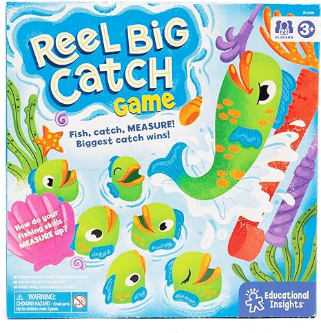 Educational Insights Reel Big Catch Game - Preschool Games for Boys & Girls Ages 3 , Educational Games for Toddlers