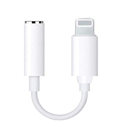 Headphone Jack for iPhone Headphones AUX Audio Splitter Adapter for iPhone 7 Plus/X / 8/8 Plus Wired Headphone Extender Connector 3.5mm Jack Adapter Headphone Connector Support for iOS 10.3 - White