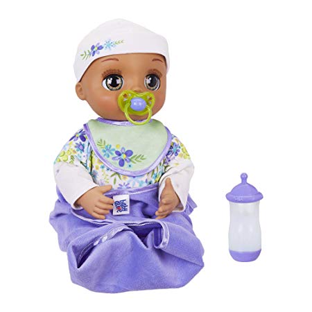 Baby Alive Real As Can Be Baby: Realistic Brunette Baby Doll, 80  Lifelike Expressions, Movements & Real Baby Sounds, With Doll Accessories, Toy for Girls and Boys 3 and Up