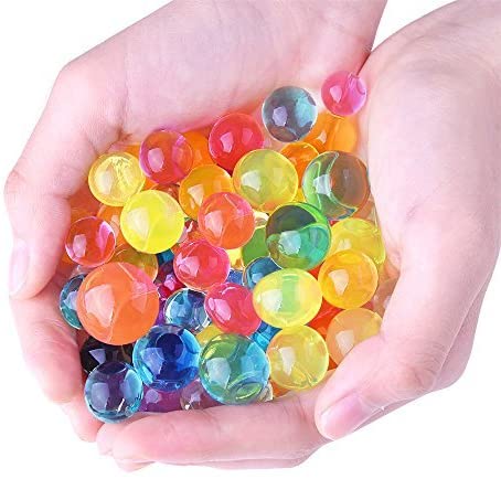 KUUQA 16 Packs Water Beads 12 Colors Water Bead Crystal Gel Water Pearls 200 Beads per Pack Water Growing Balls-Party Supplies, Wedding Decorations