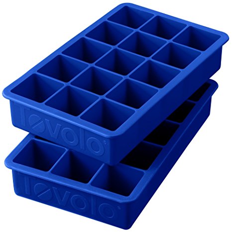 Tovolo Perfect Cube Ice Trays, Stratus Blue, Set of 2