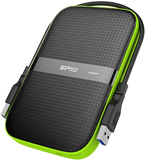 SP Silicon Power 1TB Rugged Portable External Hard Drive Armor A60 Shockproof USB 3.1 Gen1 for PC Mac Xbox and PS4 Black