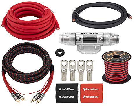 InstallGear 4 Gauge OFC Amp Kit with 20ft Power Wire (99.9% Oxygen-Free Copper)