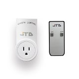 JTD  1 Pack Energy Saving Auto-programmable Wireless Remote Control Electrical Outlet Switch Outlet Plug Switch with remotes for Household Appliances Lamps Lighting and Electrical Equipment
