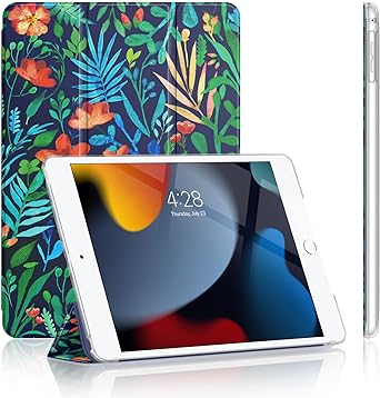 Soke Case for iPad 6th Generation 2018/ iPad 5th Gen 2017/ iPad Air 2 & 1, [Slim Trifold Stand   Auto Wake/Sleep], Premium Protective Hard PC Back Cover for Apple iPad 9.7 Inch (Jungle Night)