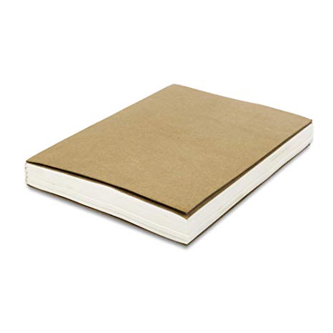 Blank Paper Refill Notebooks - for Moonster Refillable Leather Journal – Eco Friendly Acid-Free and Tree-Free Recycled Cotton Sheets A5 Unlined Notepad 8.25 x 5.75 Inches with 240 Smooth Pages