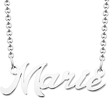 JewelryJo 925 Sterling Silver Personal Customized Name Necklace Semi-Custom Made Personalized Gift for Girls Granddaughter Women 18 Inch Chain