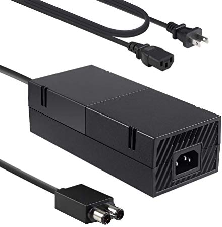 Xbox One AC Adapter, Cosaux FM13 Power Supply Brick Replacement for Xbox one Console Great Charger Accessory Kit with Charger Cord Replacement Worldwide Auto Voltage 100-240V - Black