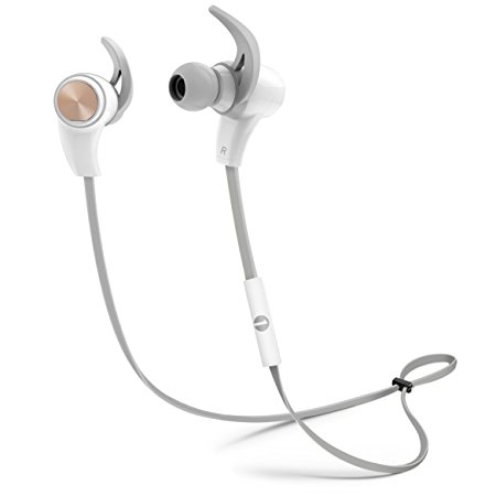 1byone Bluetooth 4.1 Wireless In-Ear Headphones, Sports Earphones with HD Stereo Sound & Modern, Sweat-Proof and Ergonomic Design, White & Grey