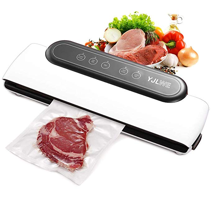 Vacuum Sealer Machine Automatic Vacuum Sealing System with 10 BPA Free Bags, for Food Saves and Sous Vide Cooking, Low Noise Food Packing Machine