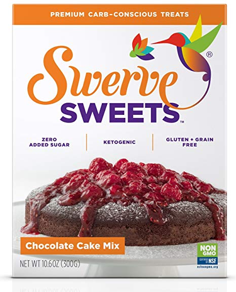 Swerve Sweets, Chocolate Cake Mix, 10.6 ounces