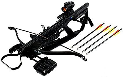 Last Punch 175 LBS Recurve Hunting Crossbow Package Scope Rope Arrows Sling Stringer 245 FPS