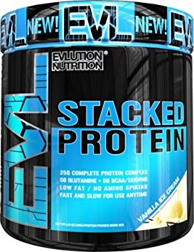 Evlution Nutrition EVL Stacked Protein Vanilla Ice Cream 5 Servings (6.34 Ounce)