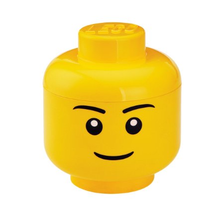 LEGO Storage Head Large, Boy, Yellow (Discontinued by manufacturer)