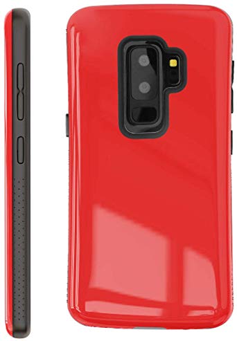 Samsung Galaxy S9 Plus Case | Premium Luxury Design | Military Grade 15ft. Drop Tested | Wireless Charging | Compatible with Samsung Galaxy S9 Plus - Red