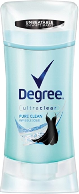 Degree Ultra Clear Antiperspirant Deodorant Black and White Pure Clean, 2.6 Ounce (Pack of 3)
