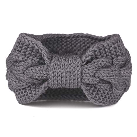 Flammi Cable Knitted Turban Headband Ear Warmer Head Wrap for Women Girls