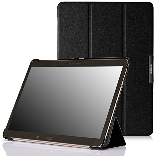 MoKo Samsung Galaxy Tab S 10.5 Case - Ultra Slim Lightweight Smart-shell Stand Case for Samsung Galaxy Tab S 10.5 Inch Android Tablet, BLACK (With Smart Cover Auto Wake / Sleep)