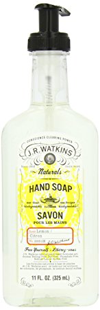 J.R. Watkins Natural Liquid Hand Soap, Lemon, 11 Ounce