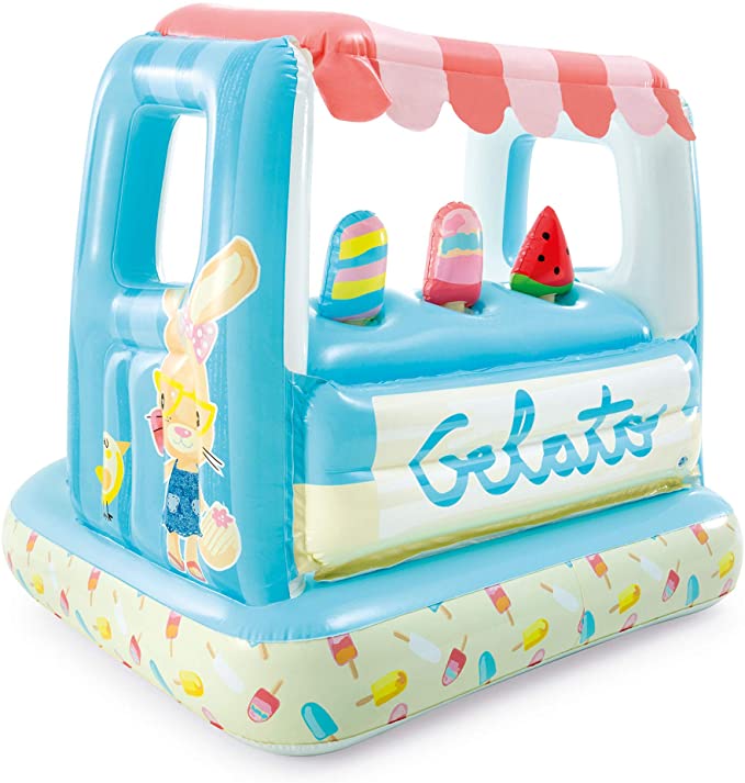 Intex Ice Cream Stand Inflatable Playhouse and Pool, for Ages 2-6