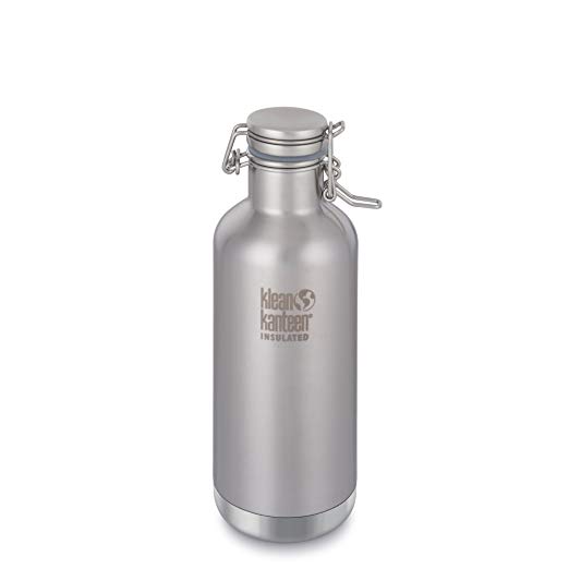 Klean Kanteen Double Wall Vacuum Insulated Stainless Steel Growler with Leak Proof Stainless Steel Swing Lok Cap - 32oz