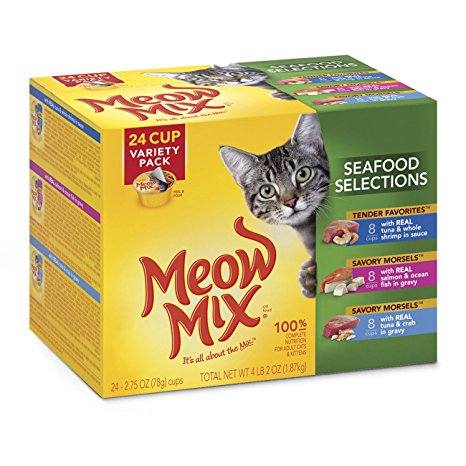 Meow Mix Selections Wet Cat Food Variety Packs