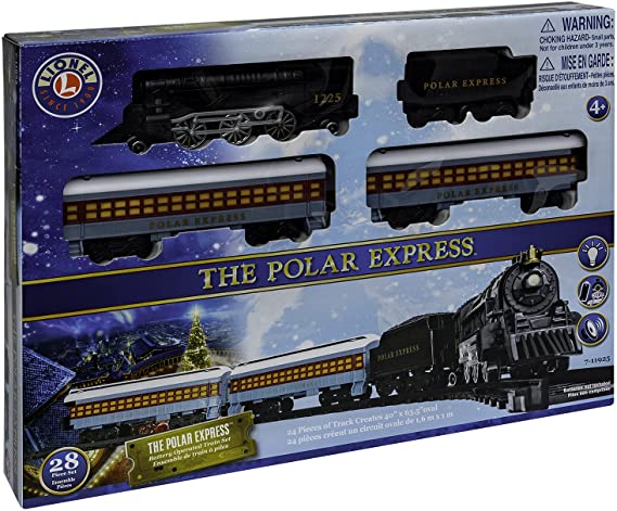 Lionel Polar Express Battery Operated Mini Model Train Set Standard, Multicolor, 711925