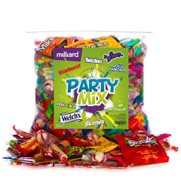 Assorted Classic Candy - Huge Party Mix Bulk bag of: Skittles, Starbursts, Smarties, Lemonhead, Twizzlers, and more! net weight 4.2 LB/1.9 kg