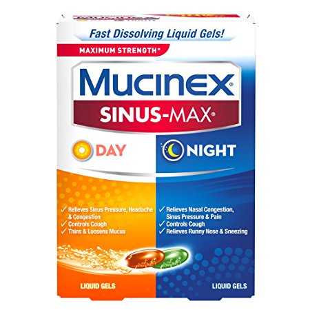 Mucinex Sinus-Max Max Strength Day & Night Liquid Gels, 24ct