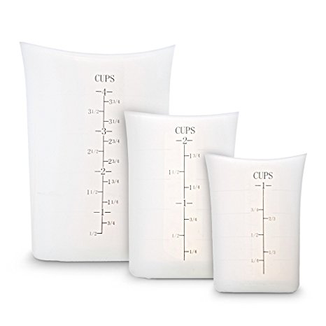 Organix Flexible Measuring Cups - Heat Resistant Silicone - Set of 3