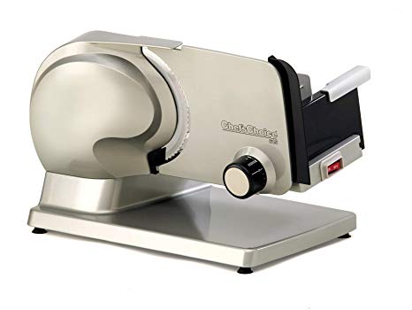Chef'sChoice 615A Electric Meat Slicer Features Precision Thickness Control Tilted Food Carriage for Fast, Efficient Slicing with Removable Blade for Easy Clean, 7-inch, Stainless Steel (Renewed)