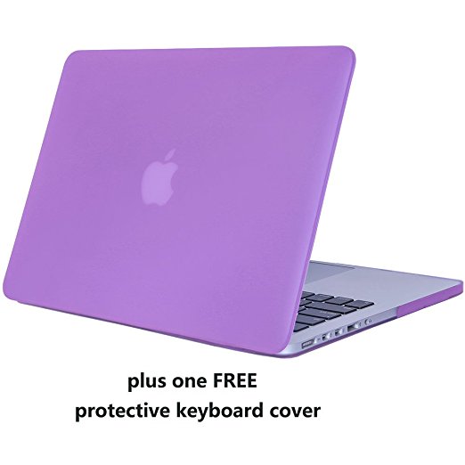 MacBook Pro 15 with Retina Display Case Cover – Treasure21 Premium Nonslip Soft-touch, Snap on, Smart protection case shell for Apple MacBook Pro 15 Retina Display (Purple)
