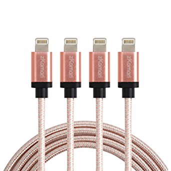 Zkomori 4Pack 3FT 6FT 6FT 10FT Nylon Braided Lightning Charging Cable Sync Cord for iPhone 7/SE/5/5s6/6s/6 Plus,iPad,iPod,Compatible with iOS10