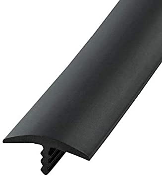 Edge Supply Black 1-1/4 in X 12 ft Center Barb Tee Moulding T Molding Hobbyist Pack, Small Projects, Arcade Machines and Tables (12 FT)