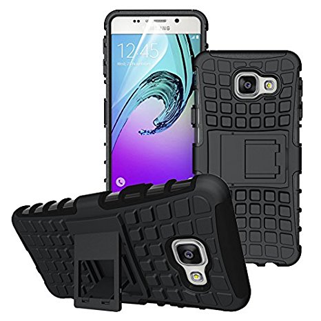 Case Collection® Stylish Heavy Duty Shock Proof Armour Dual Protection Cover with Built-in Kickstand Case For Samsung Galaxy A3 2016