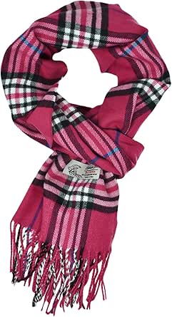 Glory Max Unisex Classic Tartan Plaid Winter Scarf Soft Cashmere Feel 72"x12"