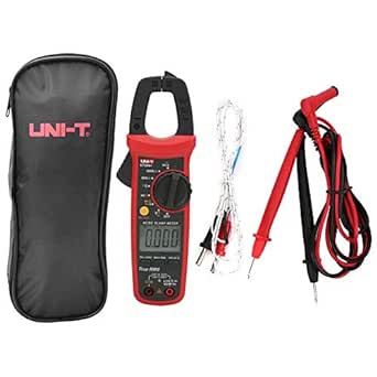 UT204  Handheld Clamp Multimeter Auto/Manual Range Auto Ranging AC DC True RMS Digital Voltage Current Digital Multimeter with Amp, Volt, Ohm, Diode, Resistance, Temperature Test Tool