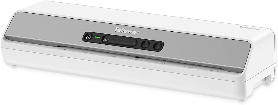 Fellowes Amaris™ 125 laminator Machine, School or Office use, 12.5 max Width, with 10 Jam Free Laminating Sheets