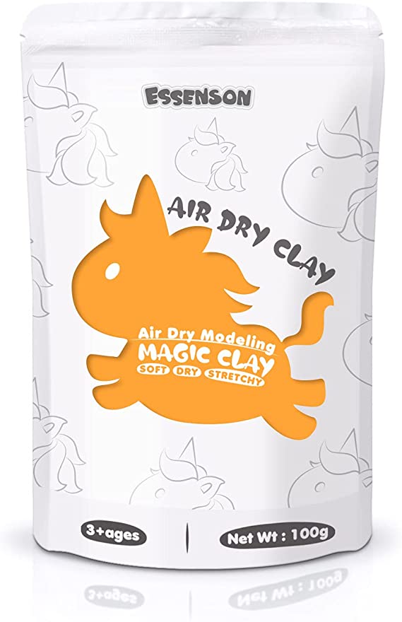 Modeling Clay for Kids, Molding Magic Clay for Kids Air Dry Clay, Super Soft Clay, Art Crafts Toys Gifts for Age 3 4 5 6 7 8  Years Old Boys Girls Kids, 3.5oz/Bag(Orange)