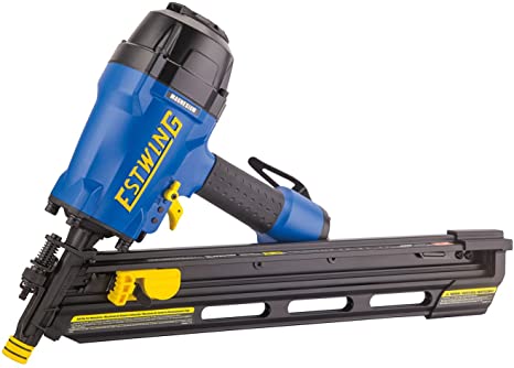 ESTWING EFR3490 34 Degree Clipped Head Pneumatic Framing Nailer, Blue/Yellow