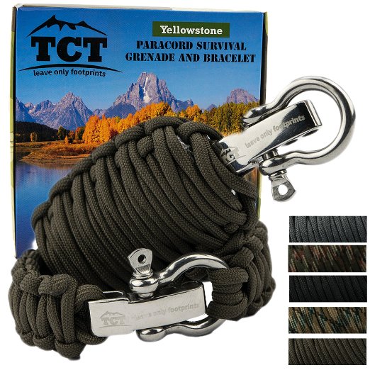 Paracord Grenade And Paracord Bracelet Set By The Camping Trail Over 21 Ft Of Paracord And 17 Pieces Make This Great Survival Gear To Carry